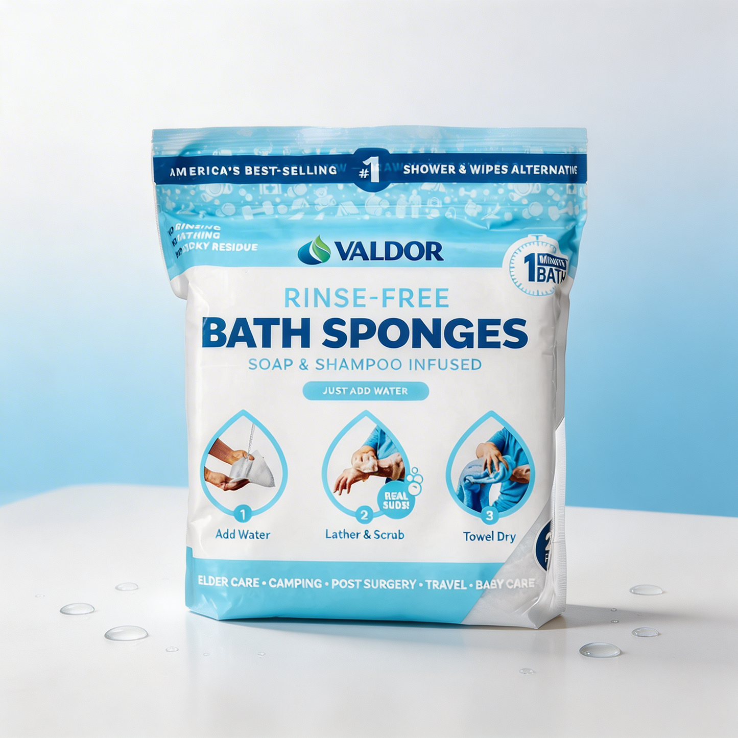 VALDOR Disposable Bathing Wipes